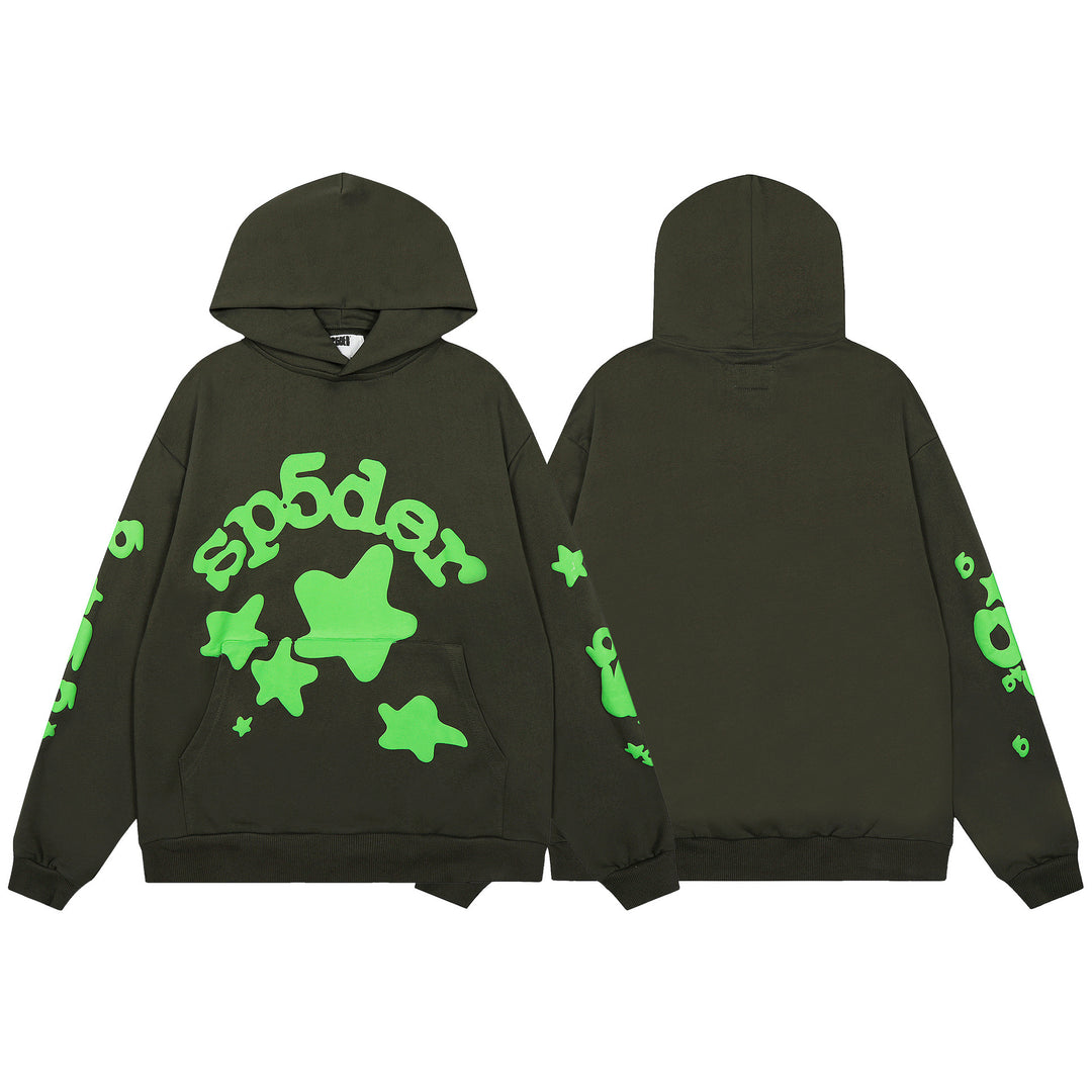Sp5der555555 Spiderweb Foam Print Sweatshirt Set