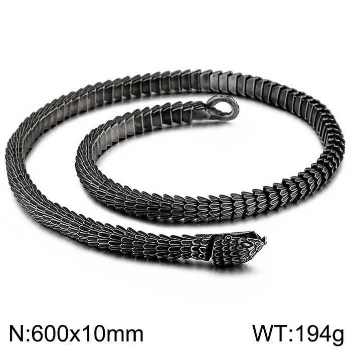 Retro stainless steel snake bracelet