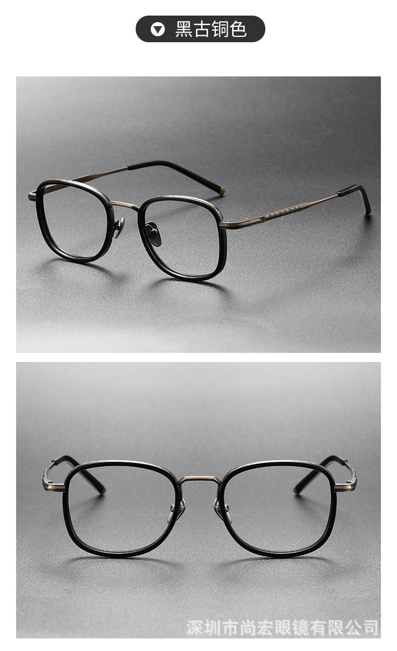 Full-frame square eyeglass frames for larger faces