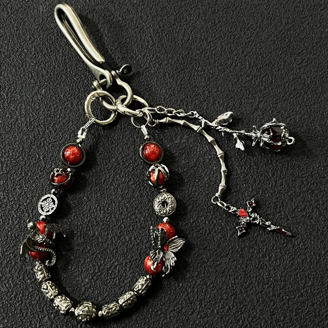 Gothic Dark Cross Waist Pendant