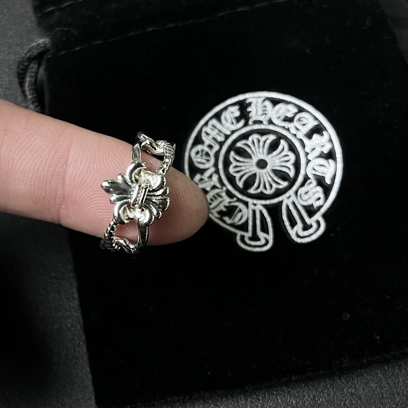 Chrome hearts hollow flower ring