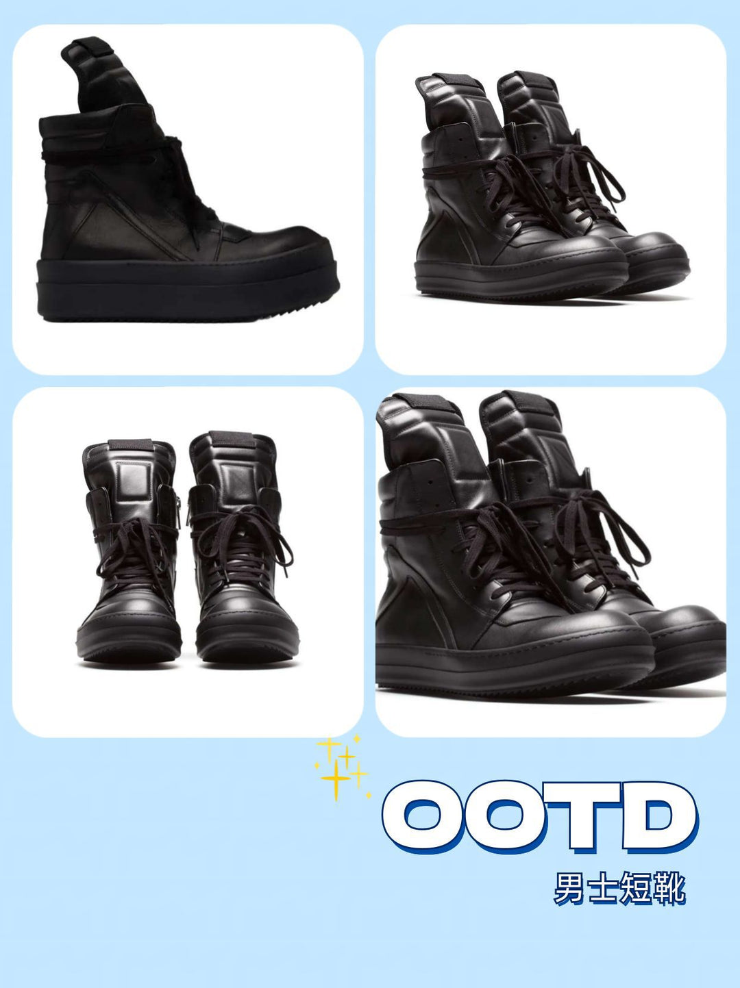 Genuine Cowhide, Round-Toe, Height-Increasing High-Top Shoes