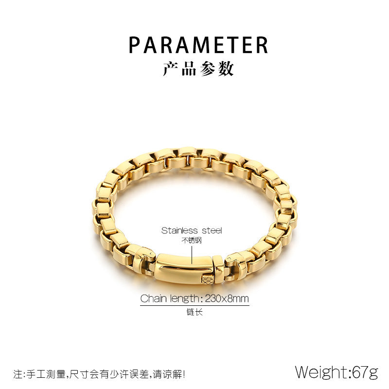 Retro simple stainless steel bracelet