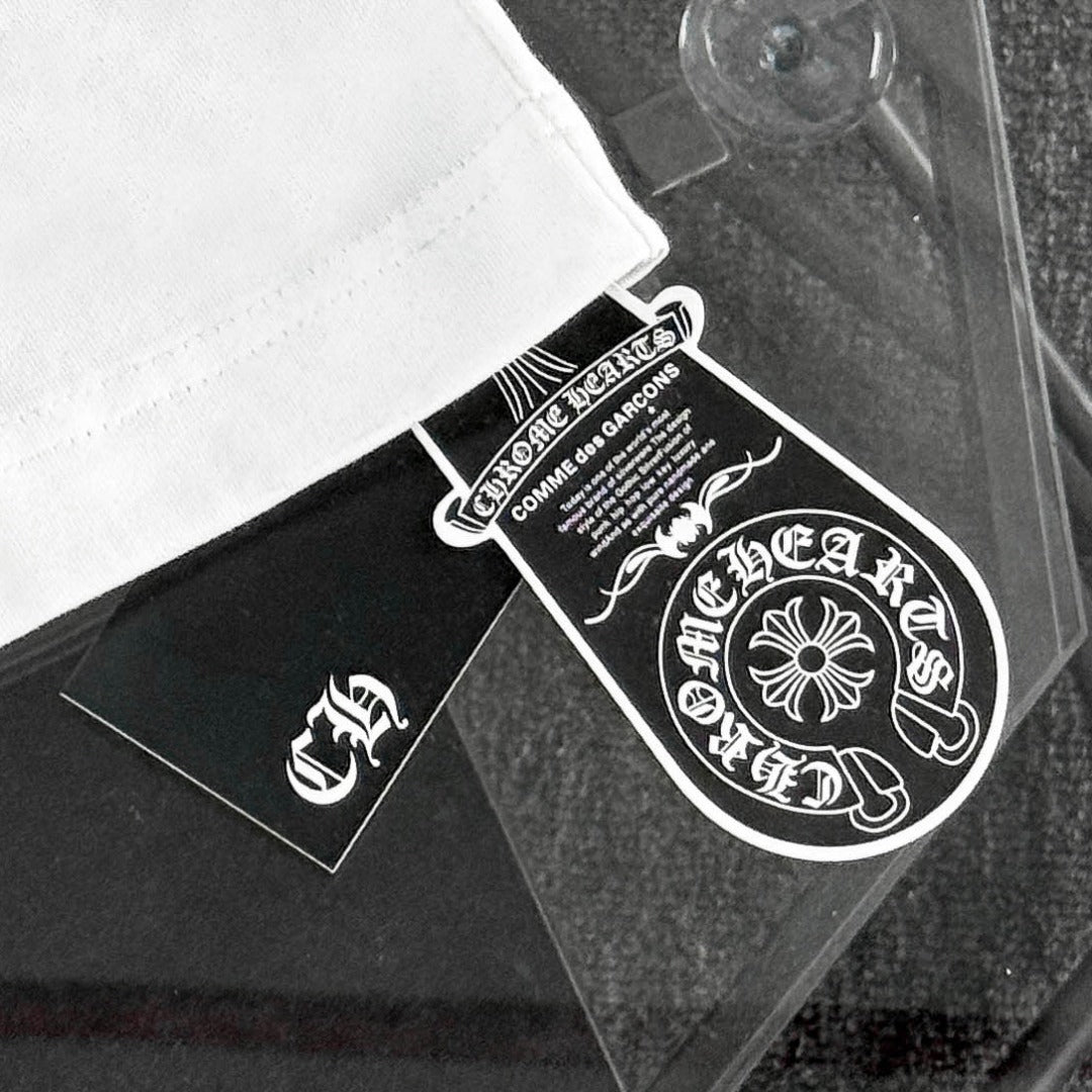 Chrome Hearts heavy-duty cross-stitch embroidery T-shirt