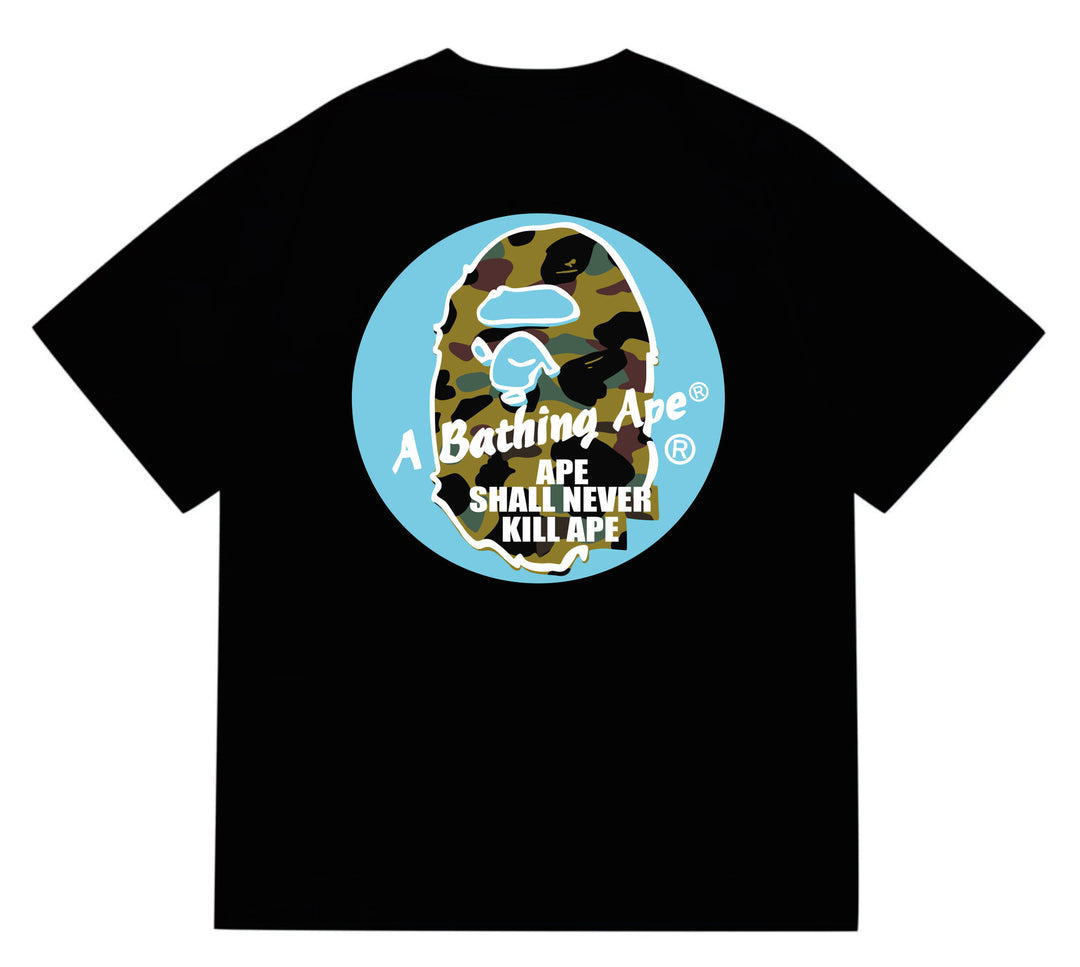 BAPE loose fit short-sleeved letter print t-shirt