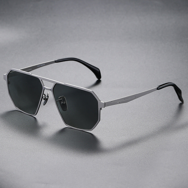 Retro Geometric Aviator Sunglasses