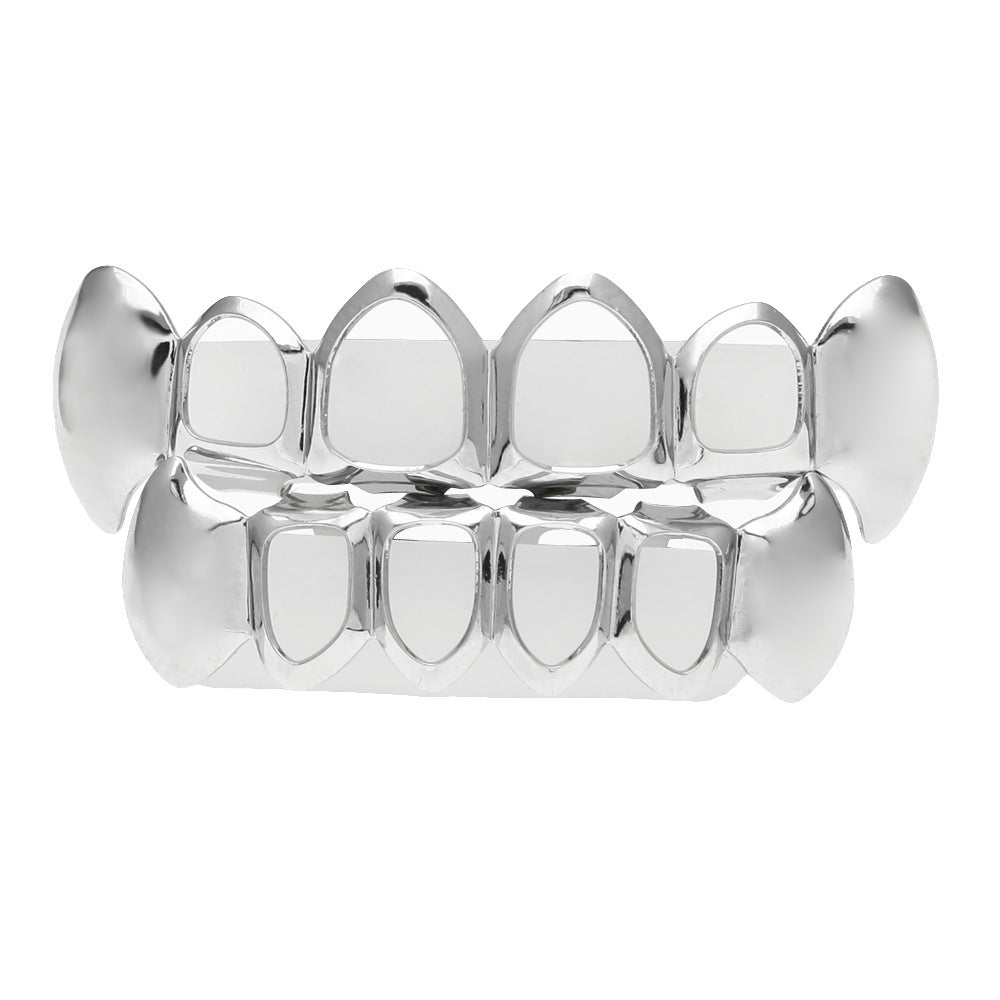 Hip-hop polished braces with gold electroplating