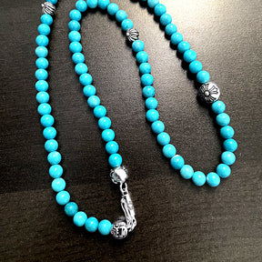 turquoise chrome hearts cross necklace