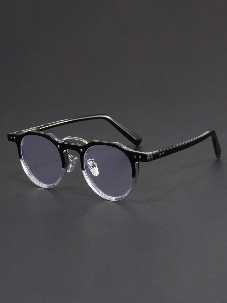 Hexagonal-rimmed aviator style sunglasses.