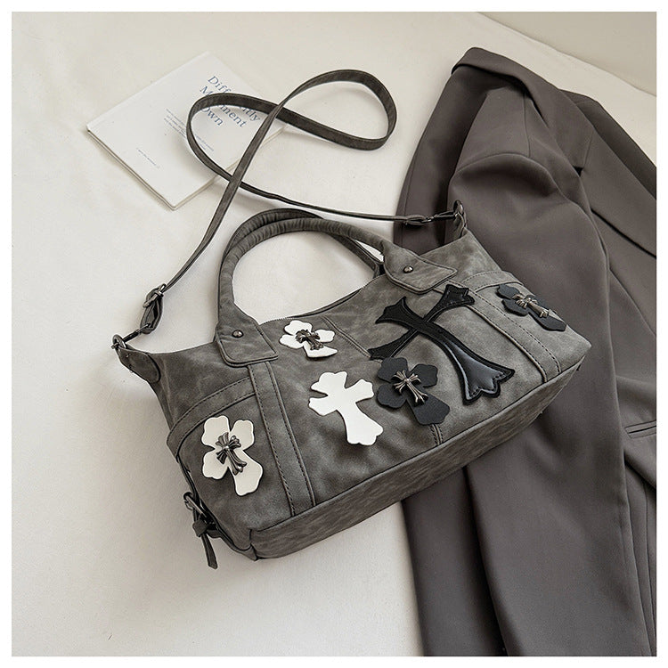 Chrome Hearts grey Patchwork Travel Bag