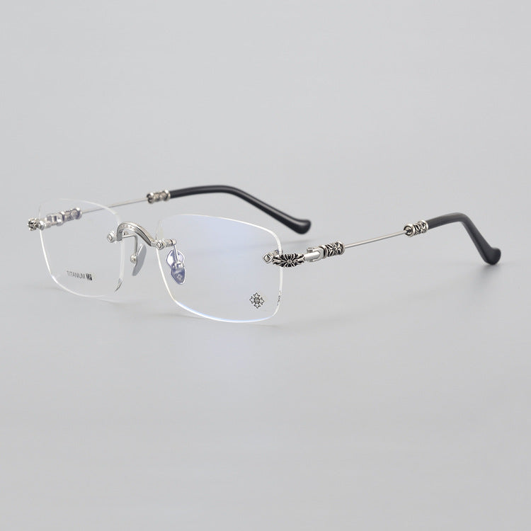 Chrome Hearts rimless pure titanium eyeglasses