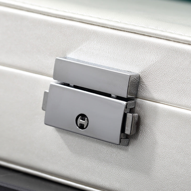 Storage rectangular lock jewelry storage box