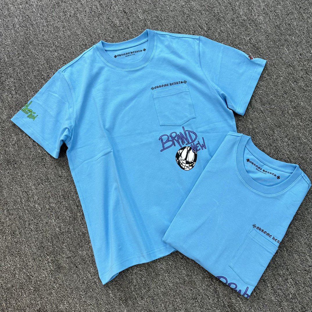 Chrome Hearts Blue Short-Sleeve T-Shirt