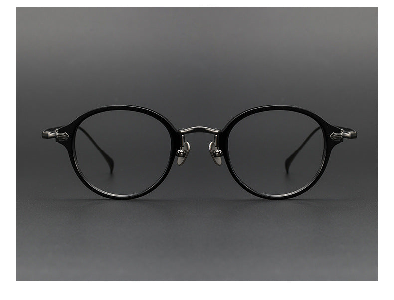 Candy Colors Tortoiseshell Round Titanium Eyeglasses