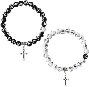 Couple colorful rosary bracelets