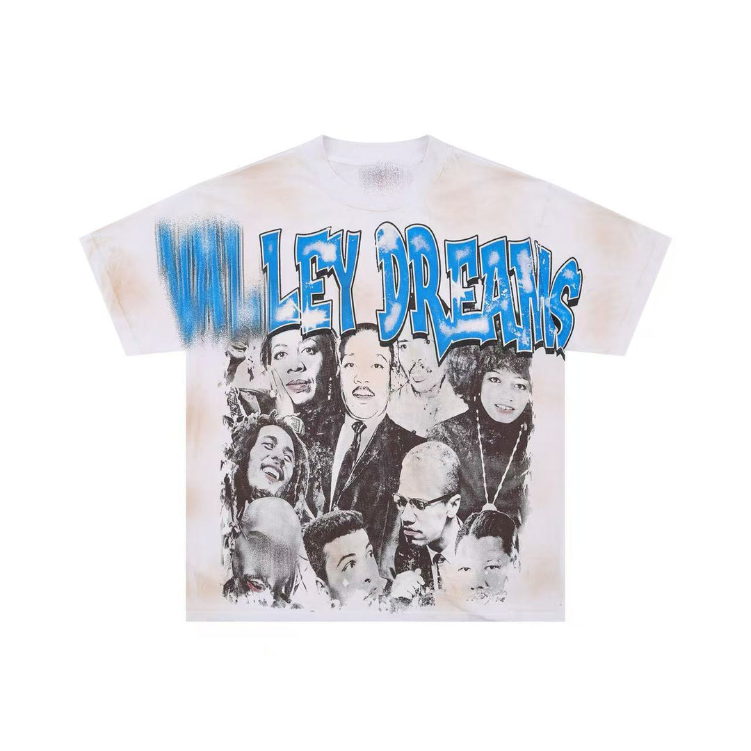 VAL Washed and Distressed Streetwear T-Shirt