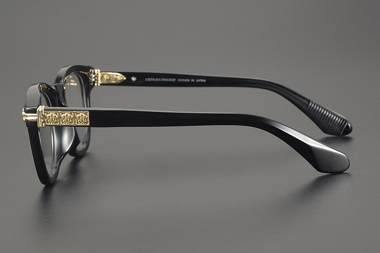 Chrome Hearts- Retro Black Frame Glasses