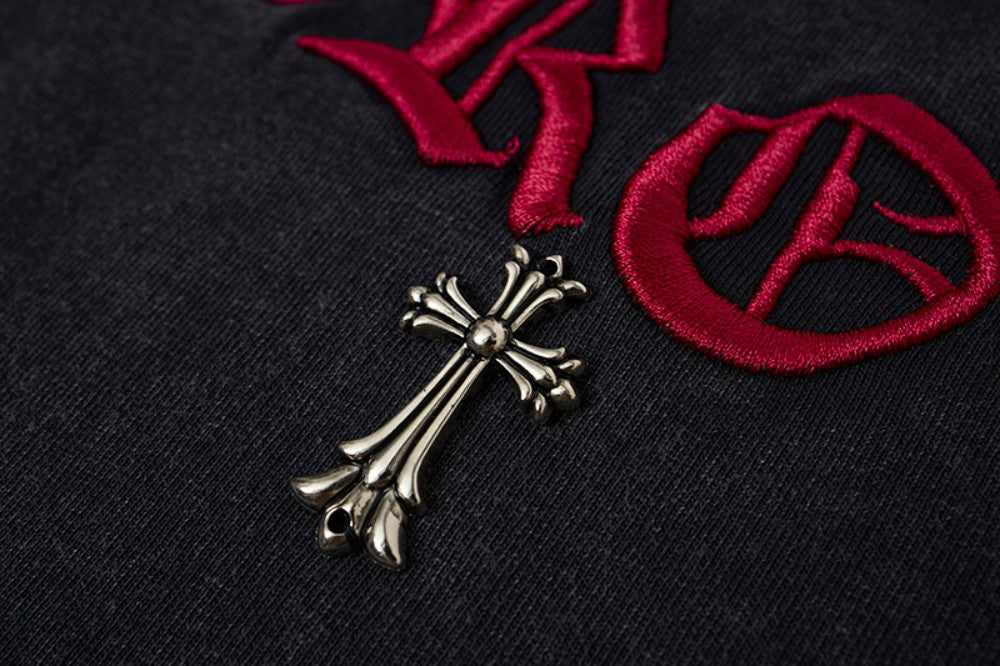 Chrome Hearts gothic letter embroidery and cross vest