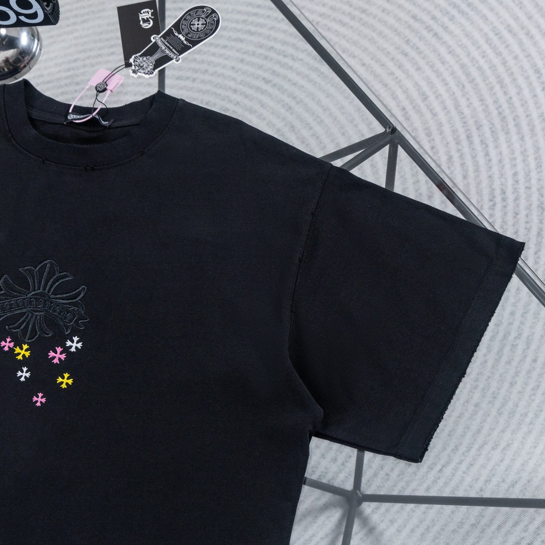 Chrome Hearts Colorful Starry Sky Embroidered T-shirt