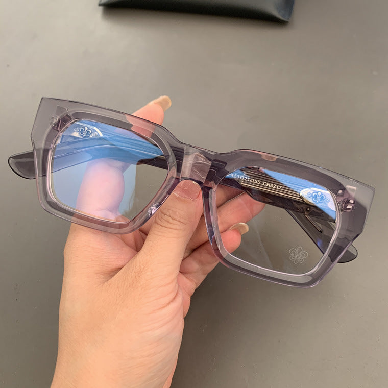 Chrome Hearts thick rimmed large frame no makeup glasses