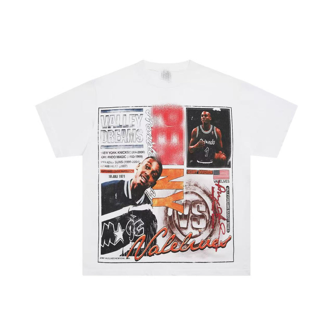 VAL Washed and Distressed Streetwear T-Shirt