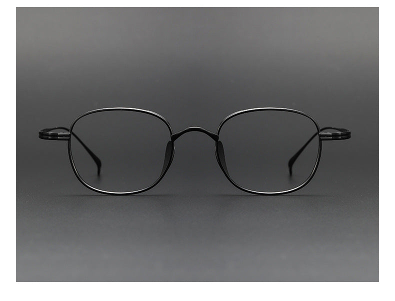 Pure Titanium Small Face Square Retro Glasses Frame
