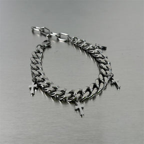 Cuban Titanium Steel Small Cross Bracelet