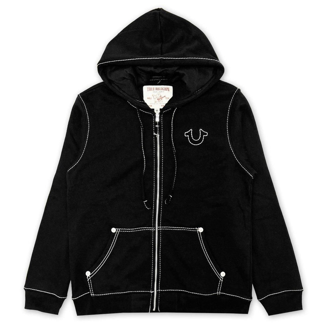TRUE RELIGION Embroidered Zipper Sweatshirt
