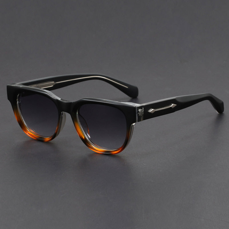 Small square propionate pin inserted sunglasses