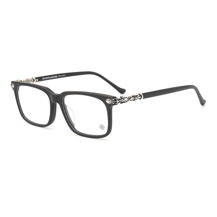 Chrome Hearts square frame thick rim glasses for big faces