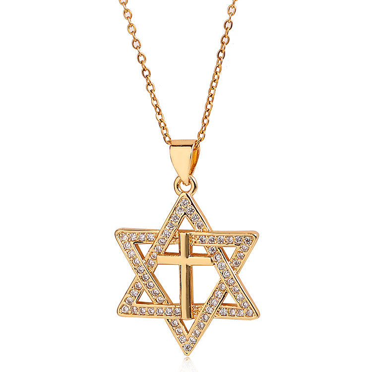 star of david necklace cross diamond necklace