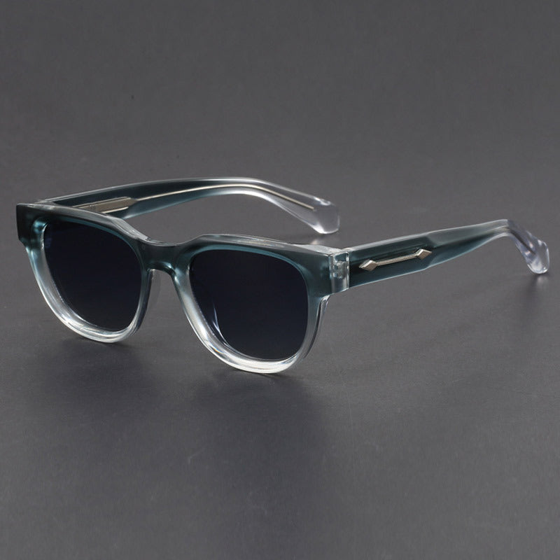 Small square propionate pin inserted sunglasses