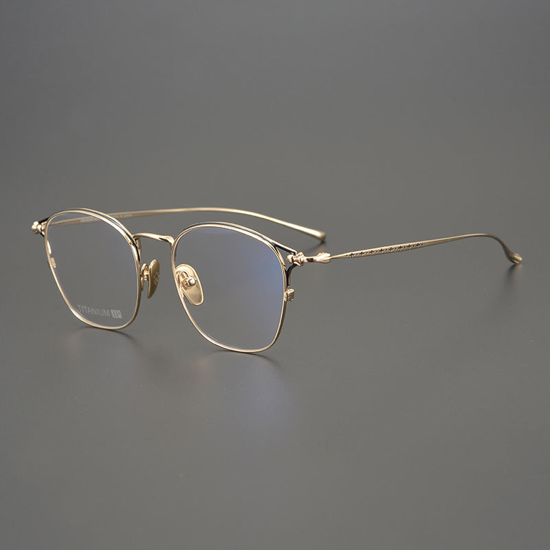Handmade minimalist pure titanium fashion glasses