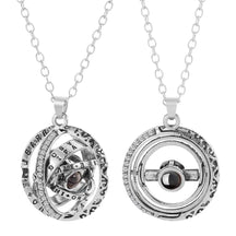 Astronomical ball projection necklace rotatable pendant