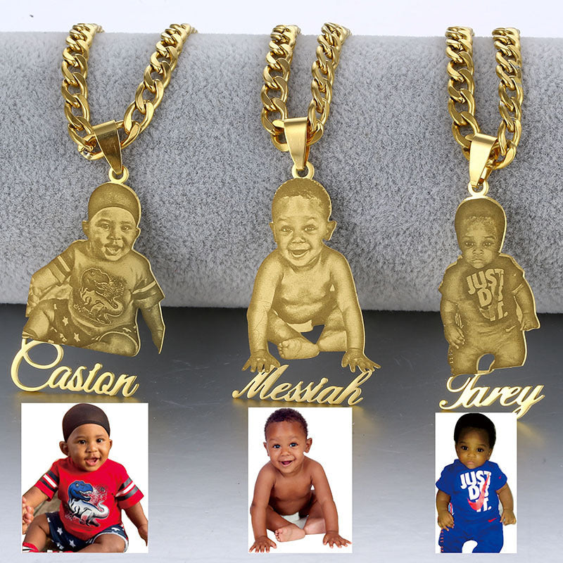 Custom Photo Necklace Picture Pendant Name Memory Jewelry