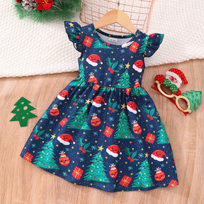 Halloween Christmas children's clothing print dresses