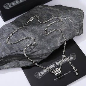 chrome hearts CH cross Round spring clavicle necklace