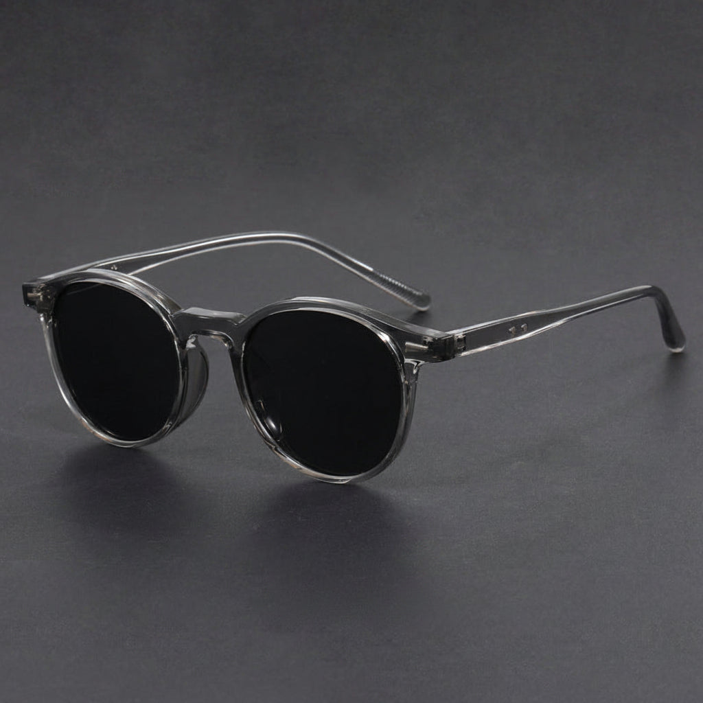 Retro Oval Frame black UV400 protection sunglasses