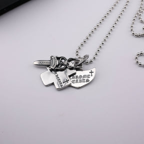 chrome hearts three-element necklace