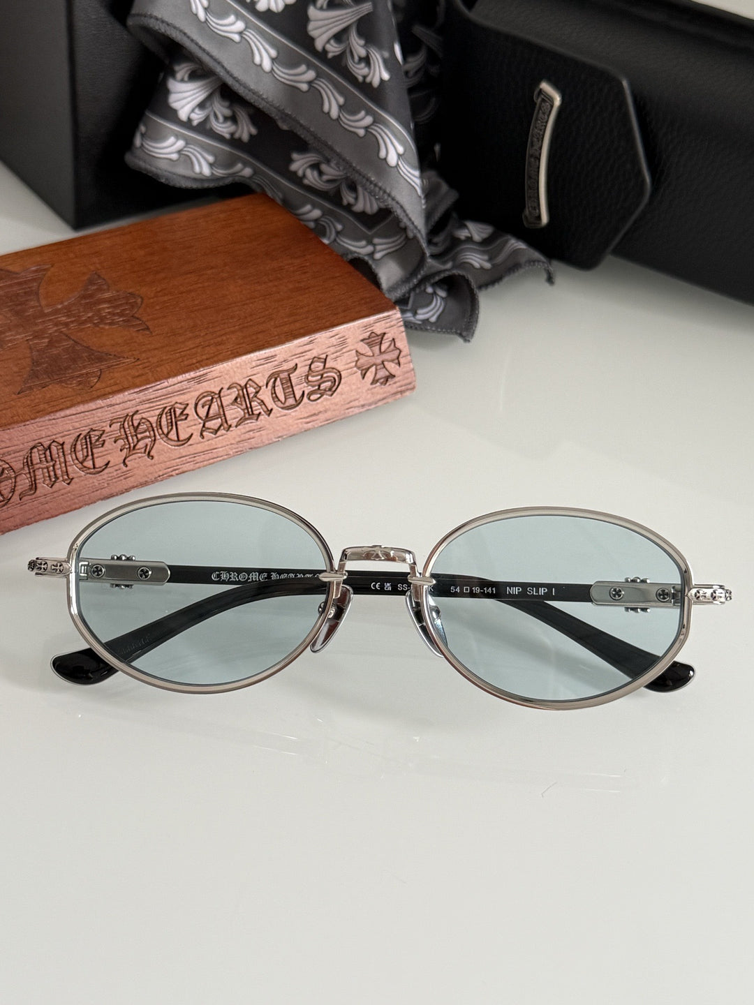 Chrome Hearts Oval Small Frame Futuristic Sunglasses