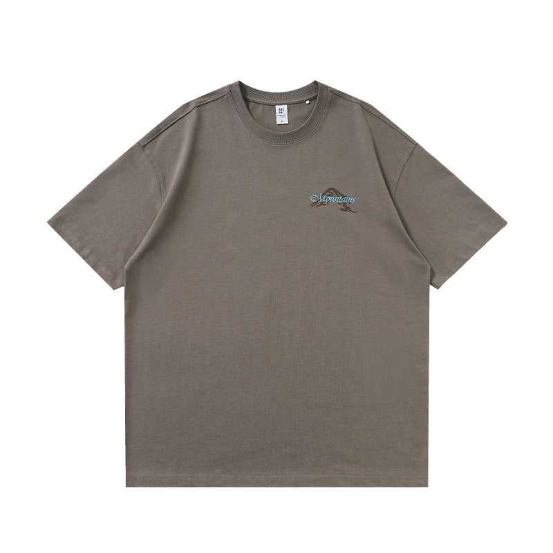 Camping Printed T-Shirt, Loose Fit, Short-Sleeve T-Shirt