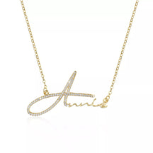 Handwritten signature personalized nameplate necklace