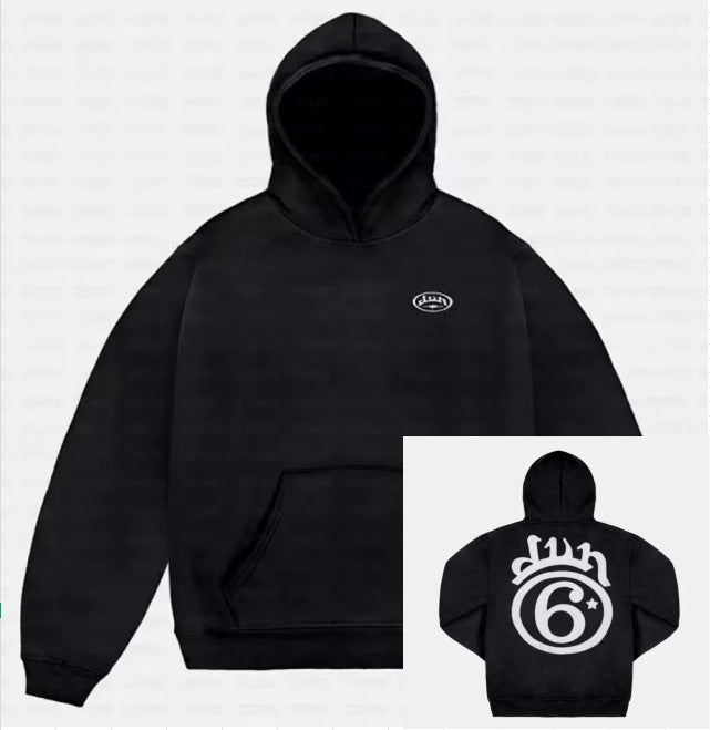 Fleece letter embroidered sweatpants hoodie