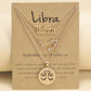 Zodiac Necklace Vintage English Star Image Pendant Three Piece Jewelry Set