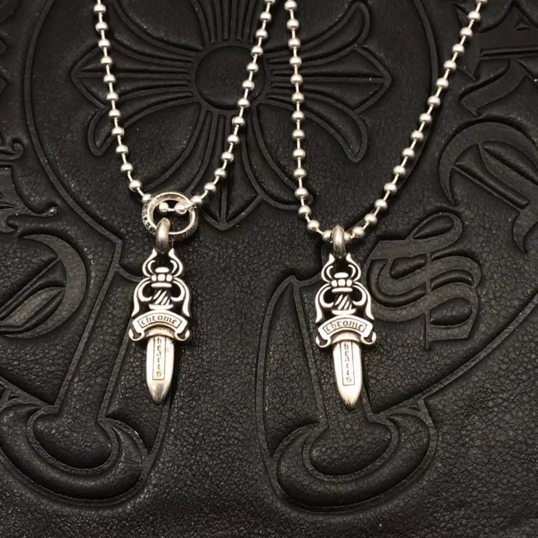 Small Chrome Hearts Dagger Necklace