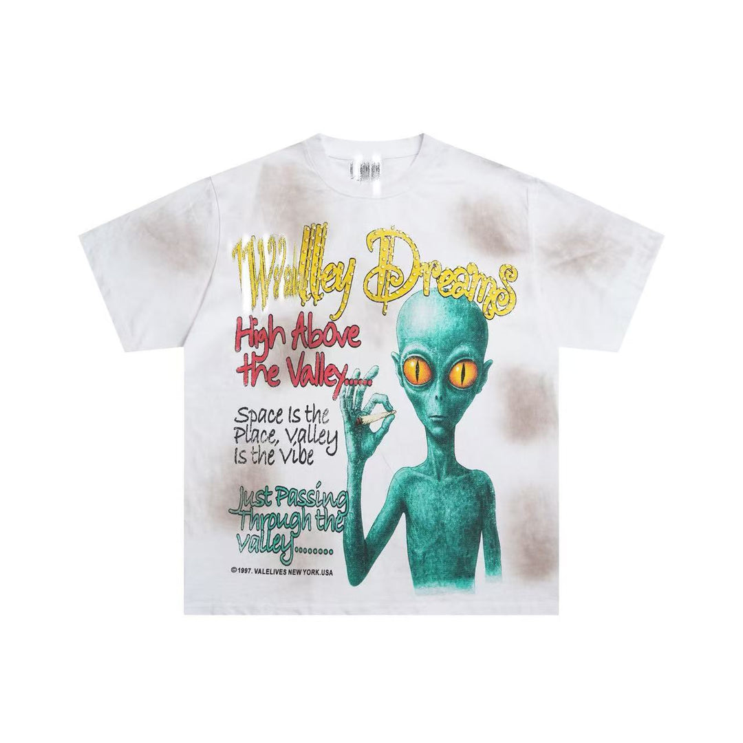 VAL Washed and Distressed Streetwear T-Shirt