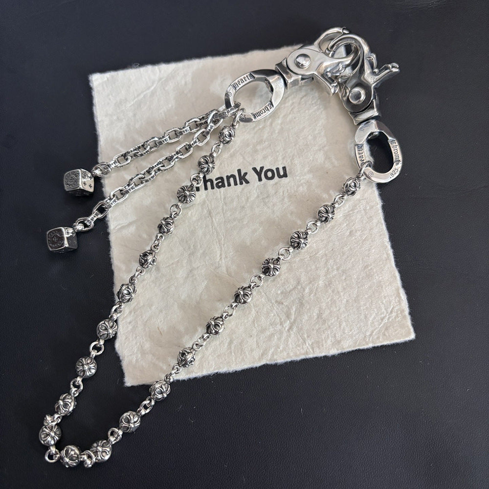Chrome Hearts Cross-shaped Lobster Clasp Dice Waistband Chain