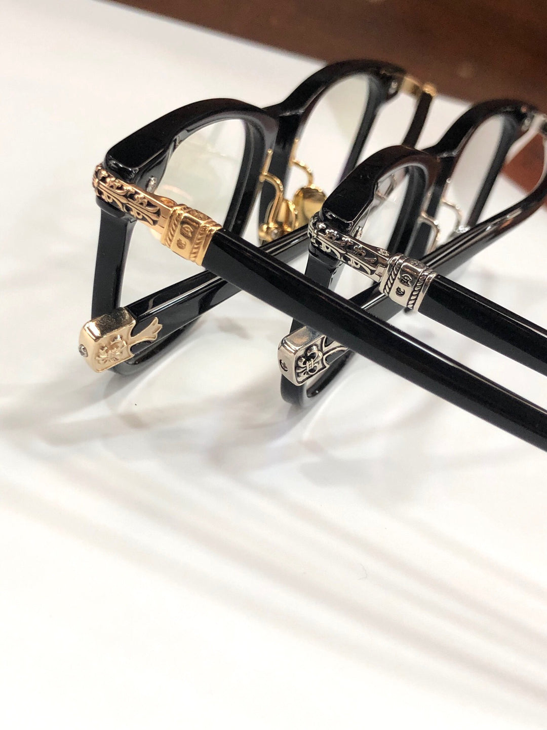 Chrome Hearts stylish thick rim square frame artistic glasses