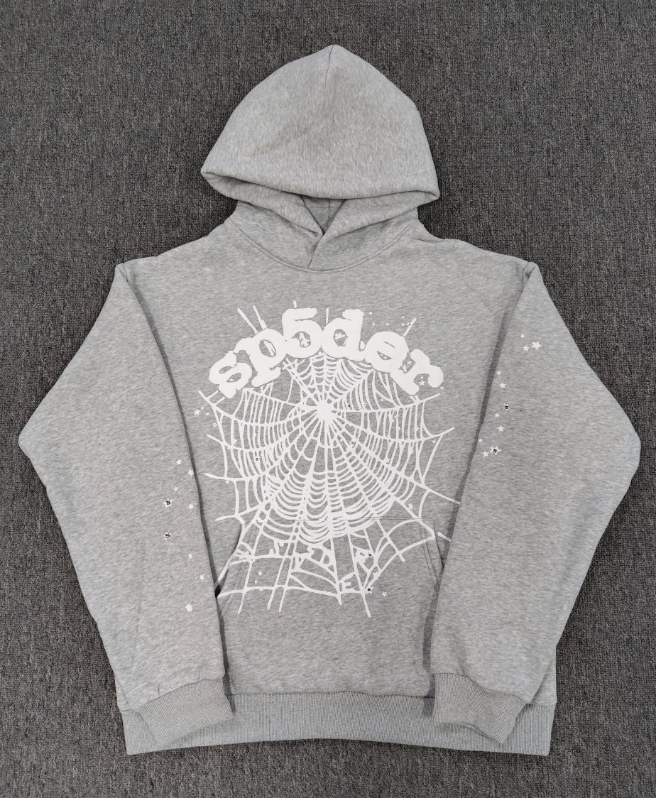 Sp5der Foam Print Spider Thick Fleece Hoodie