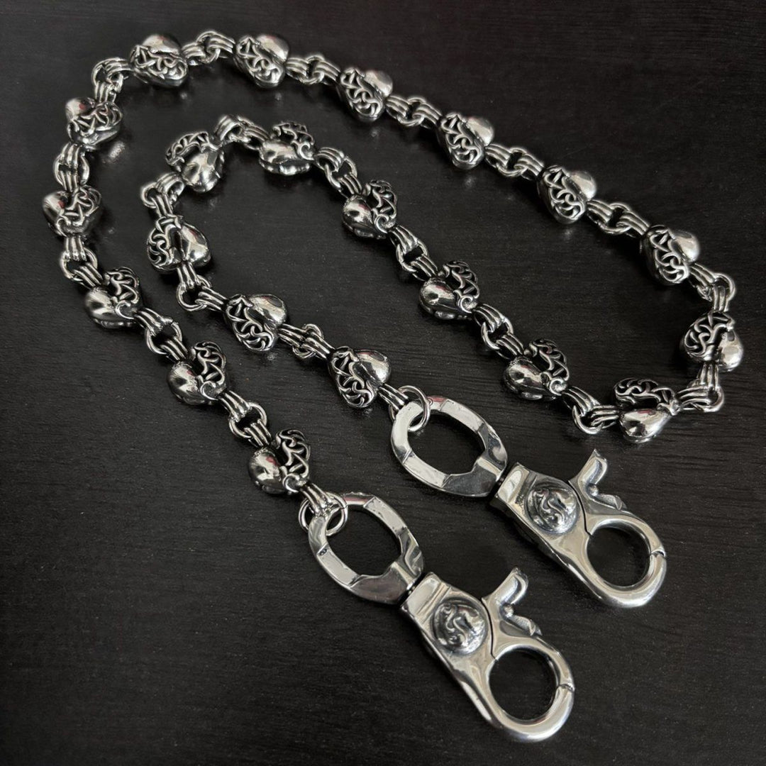 Chrome Hearts double lobster buckle versatile pants chain
